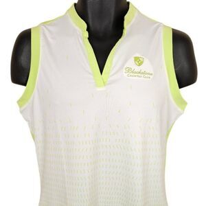 Blackstone Country Club Golf Shirt Womens Size Medium Green Sleeveless Adidas